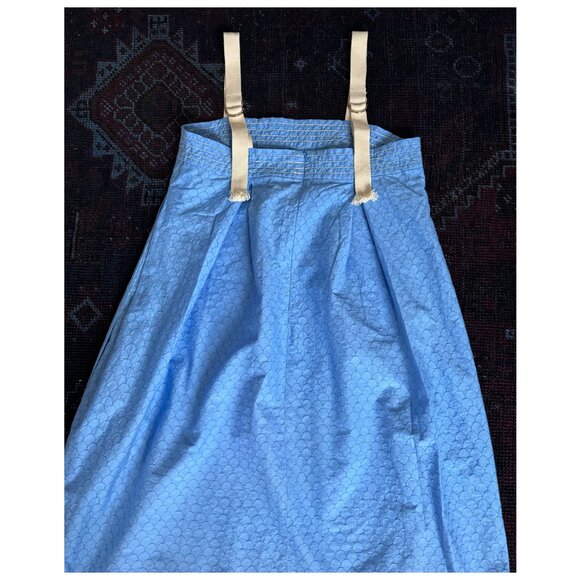 NWOT Odeeh Square Neckline Tent Midi Dress | Size XS US 2 DE 34 | Blue Scallop - Picture 8 of 9